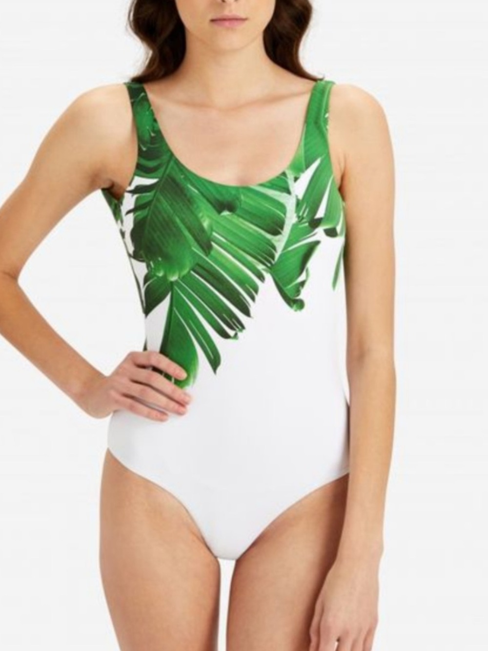 Onia Kelly Palm Leaves Print One Piece Swimsuit